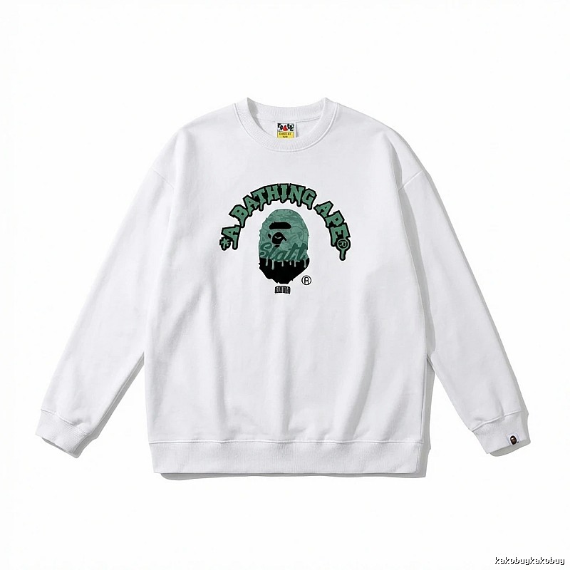Bape Ape Head Cool White Sweatshirt