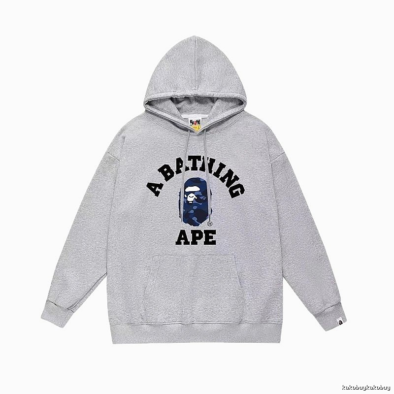 Bape Ape Head Grey Hoodie