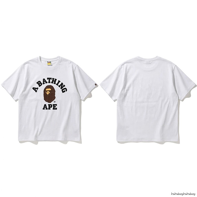 Bape ape head minimalist style white T-shirt