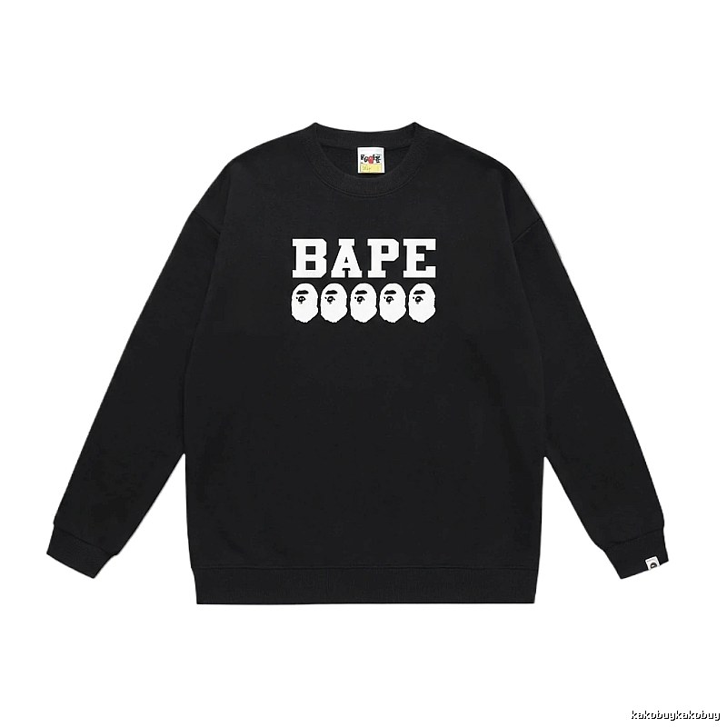 BAPE Ape Head Simple Black Sweatshirt