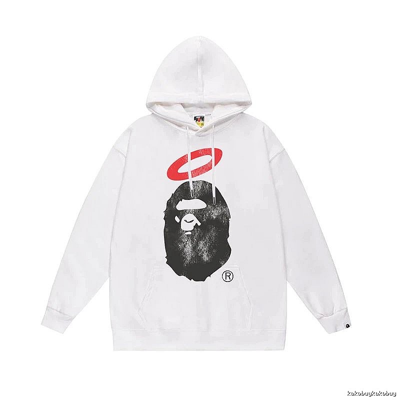 Bape Ape Head Trendy Cool Style White Sweatshirt