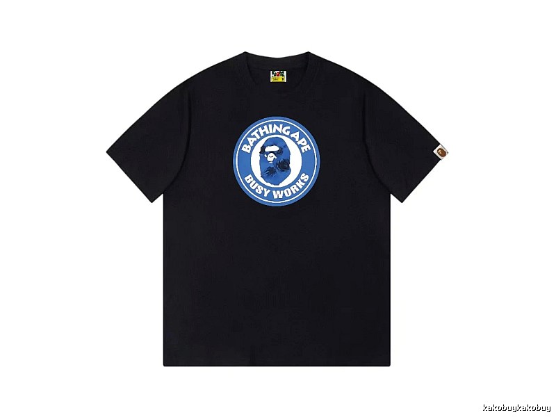 Bape Blue Label Trendy Cool Black T-shirt