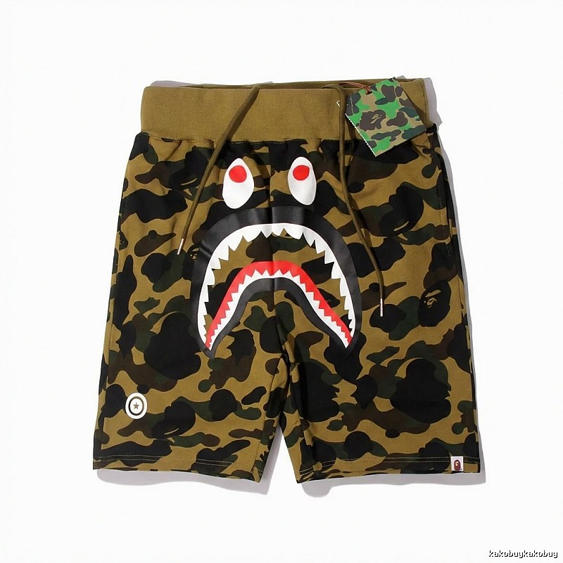 Bape camouflage shark-style shorts