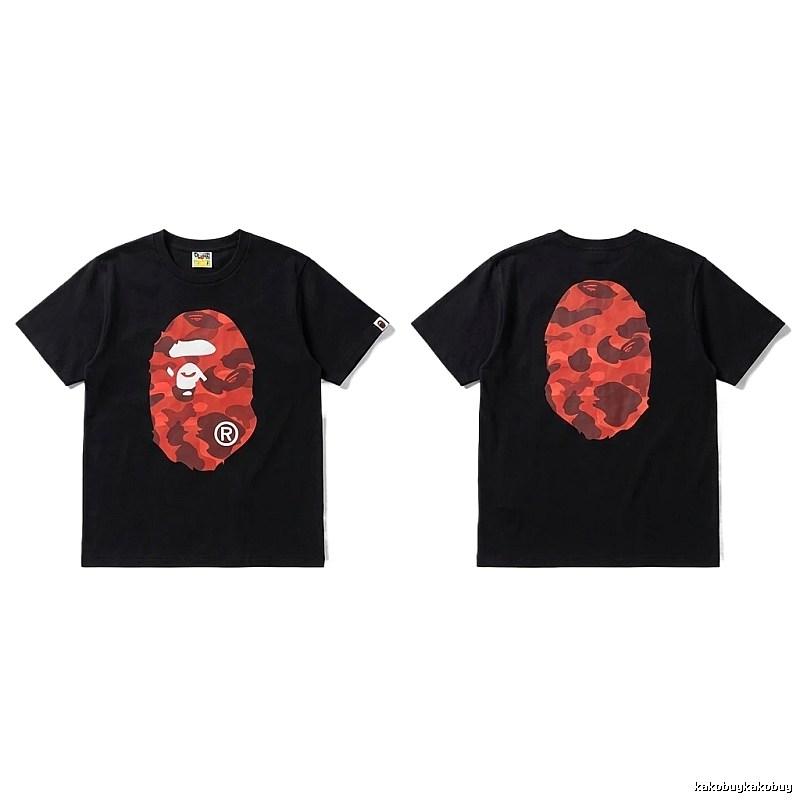Bape camouflage style black T-shirt