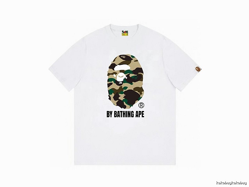 Bape camouflage style white T-shirt