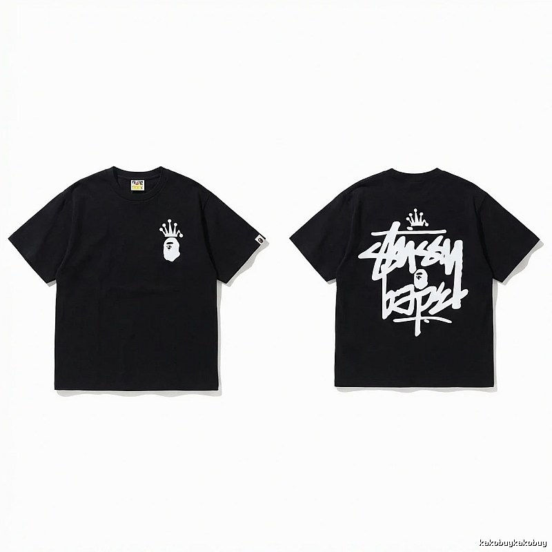 Bape Crown Graffiti Style Short-Sleeve Shirt