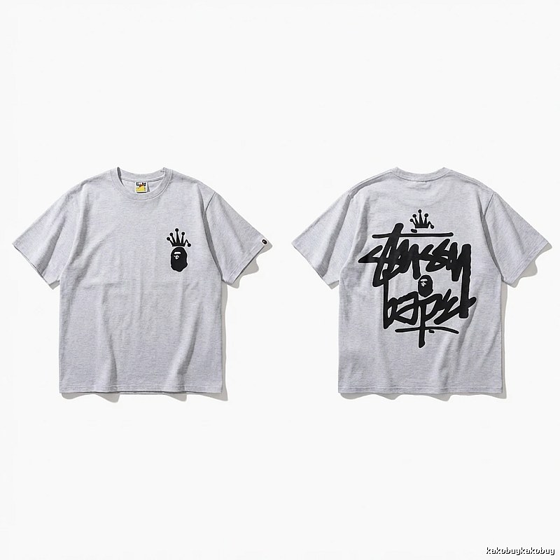 Bape Crown Trendy and Cool Style White T-shirt