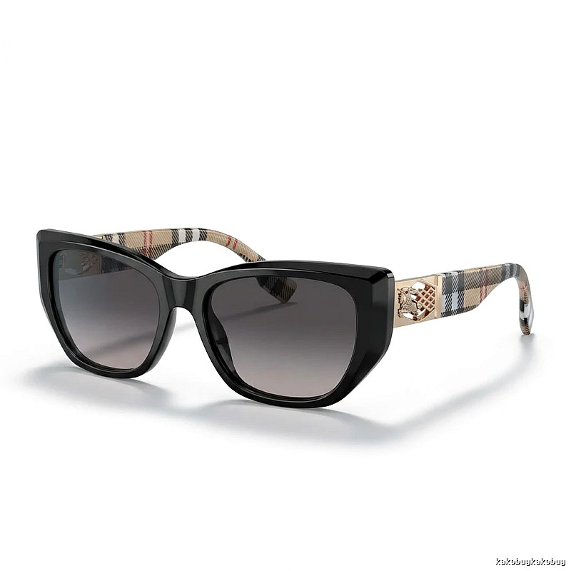 Burberry checkered fashion black sunglasses
