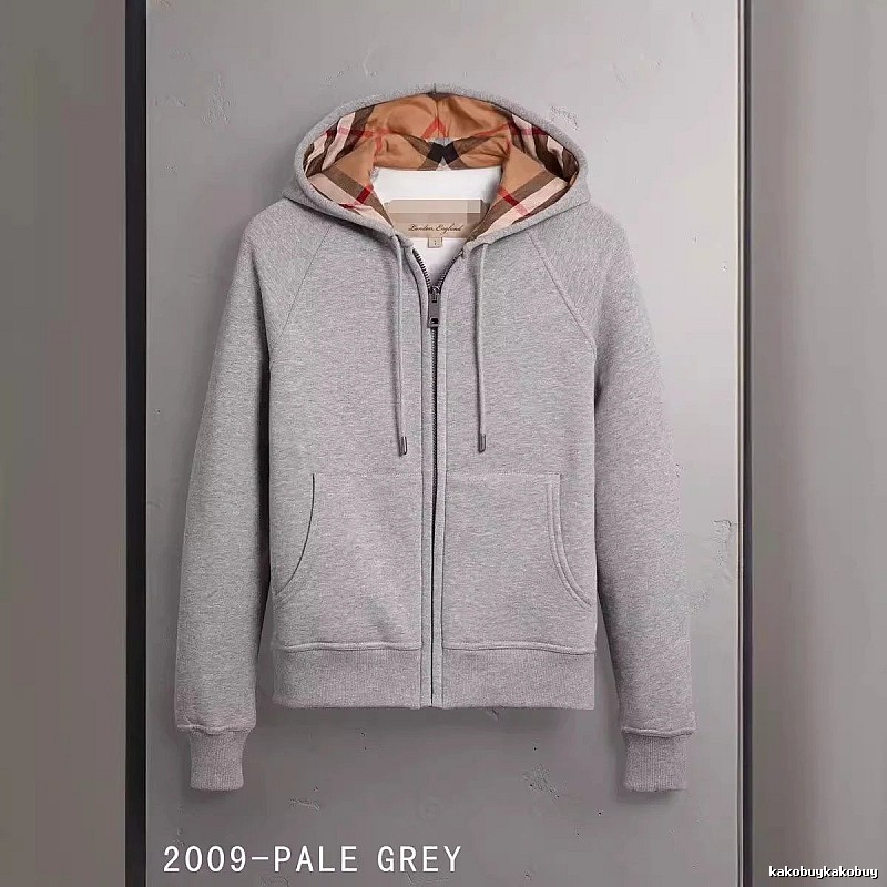 Burberry Classic Zip hoodie Gray Zip Check for Daily Styling