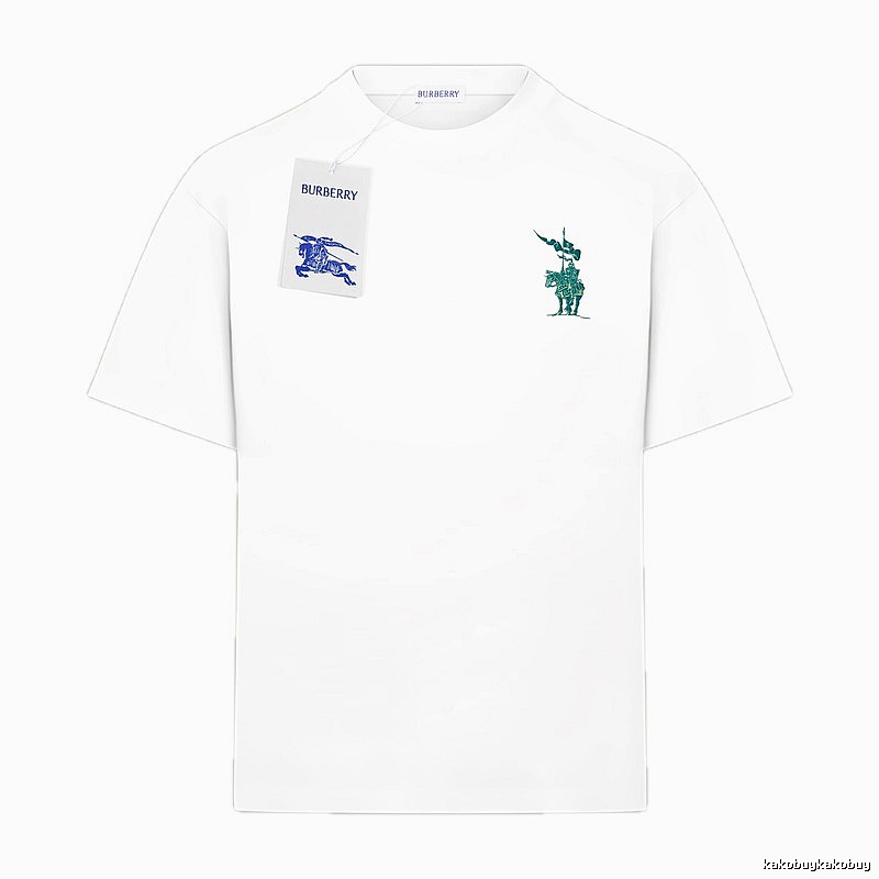 Burberry Equestrian Knight Logo Simple White T-shirt