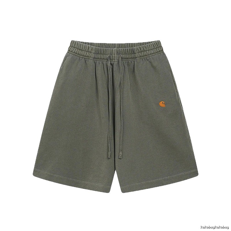 Carhartt Embroidered Workwear Style Army Green Casual Shorts