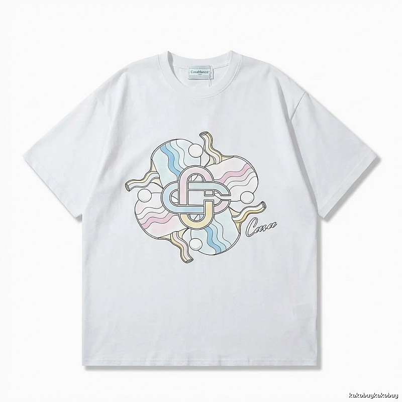 Casablanca Print Trendy White T-shirt