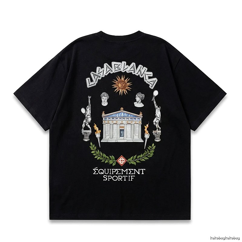 Casablanca retro style black T-shirt