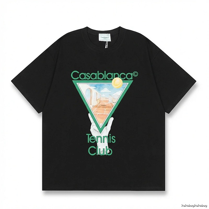 Casablanca Tennis Style Black T-shirt