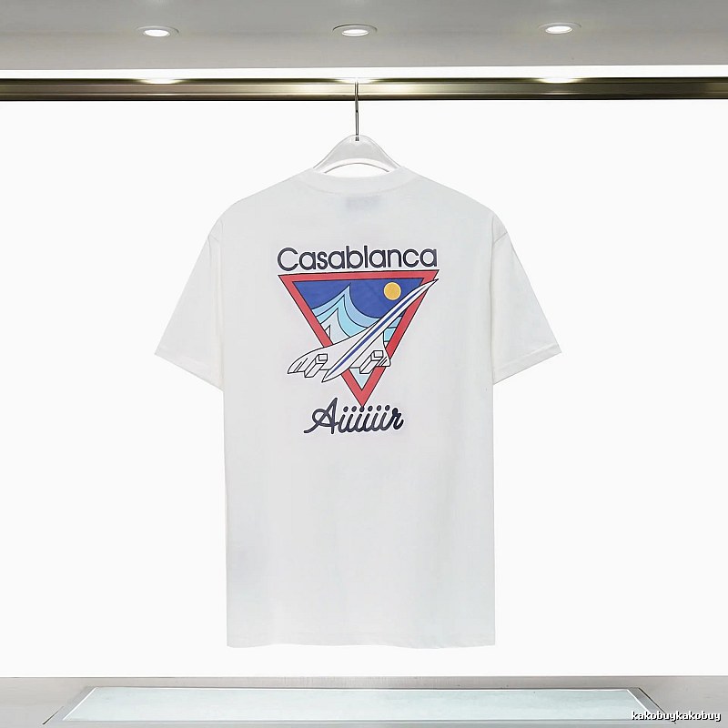 Casablanca Triangle Print White T-shirt