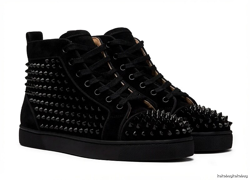 Christian Louboutin Rivet Punk Style Black Shoes