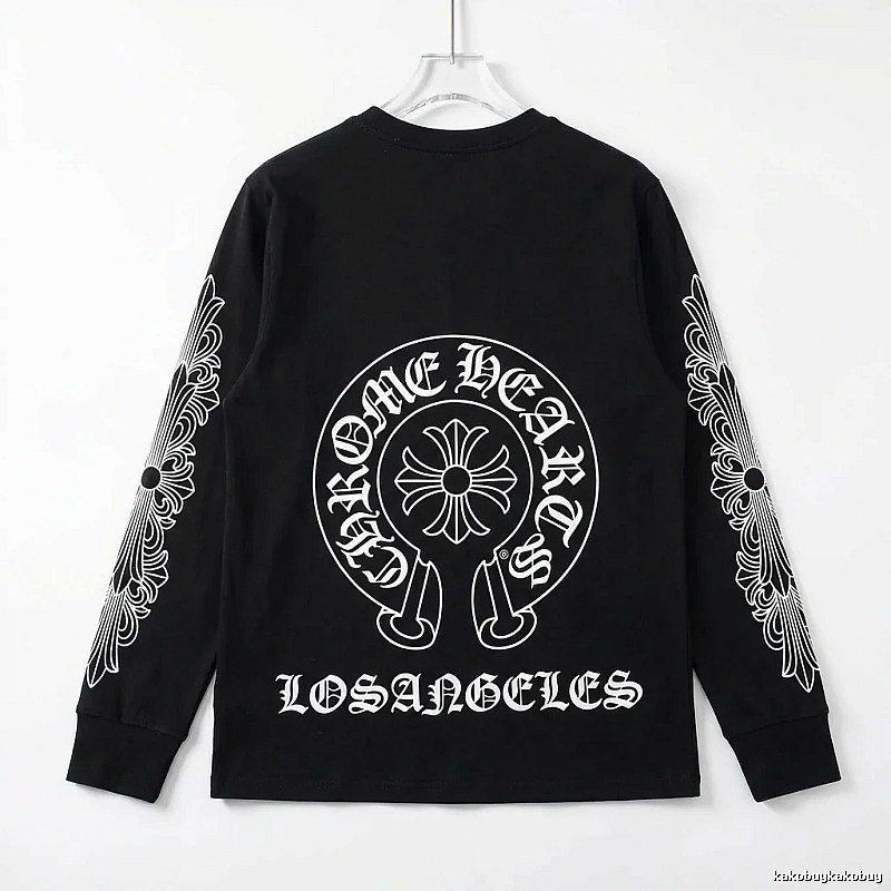 Chrome Hearts Cross Flower Dark Style Black Long Sleeve