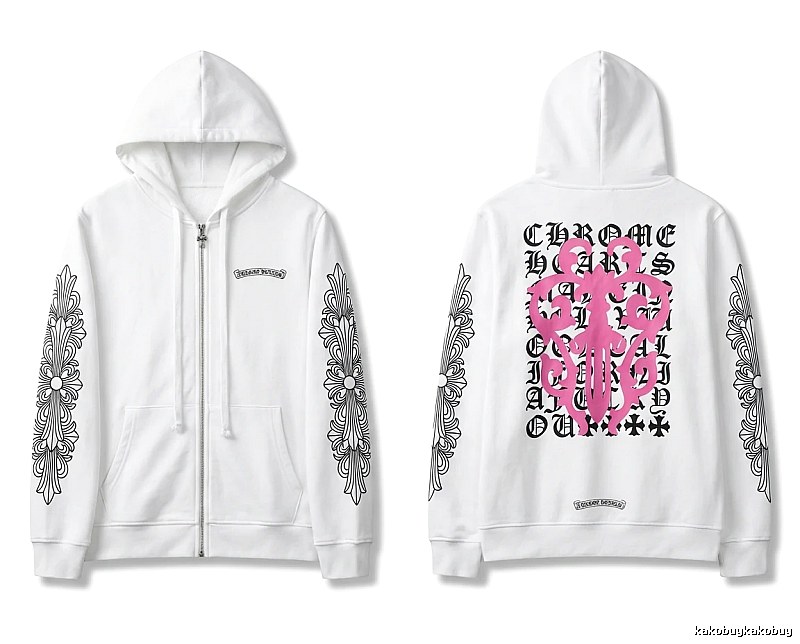 Chrome Hearts Cross Flower Trendy and Cool Style White Sweatshirt