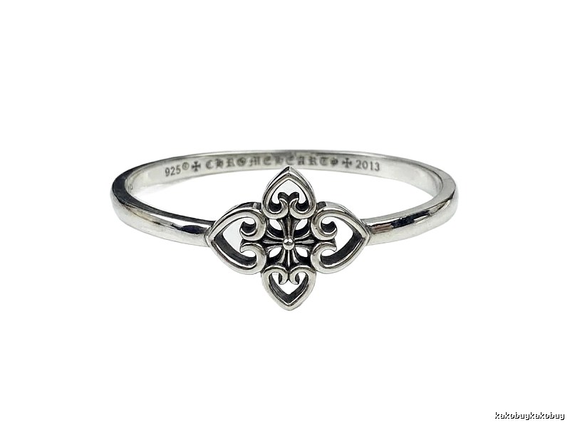 Chrome Hearts Cross Flower Vintage Silver Ring