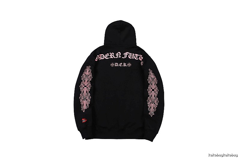 Chrome Hearts Gift Ready Cross graphic hoodie Black Blue Cross with Standout Detail