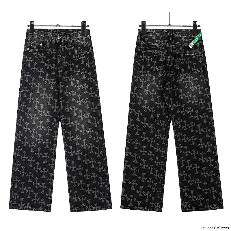 Chrome Hearts Statement Graphic jeans Light Denim Jeans for Easy Pairing