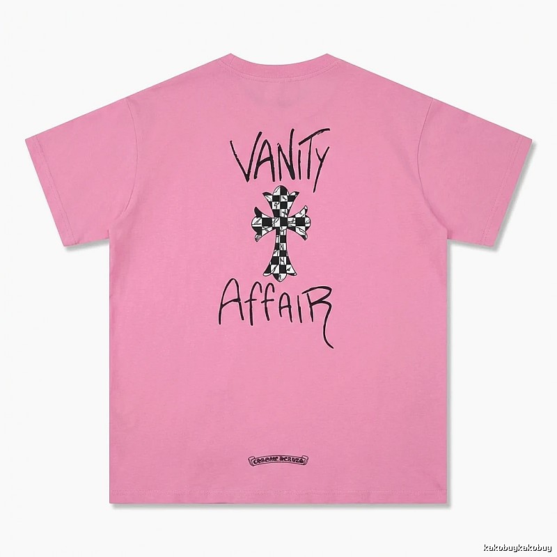 Chrome Hearts Trendy and Cool Style Pink T-shirt