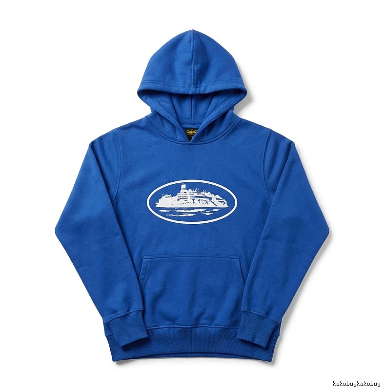 Corteiz Boat Logo Trendy Blue Sweatshirt