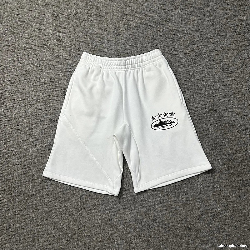 Corteiz Five-Star Trend Brand White Shorts