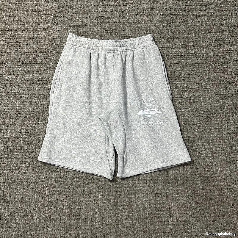 Corteiz vintage-style grey shorts