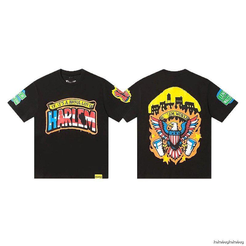 COUGH SYRUP Harlem American Street Black T-shirt