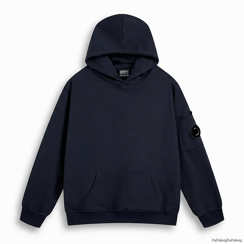 C.P. Navy Blue Minimalist Style Hoodie