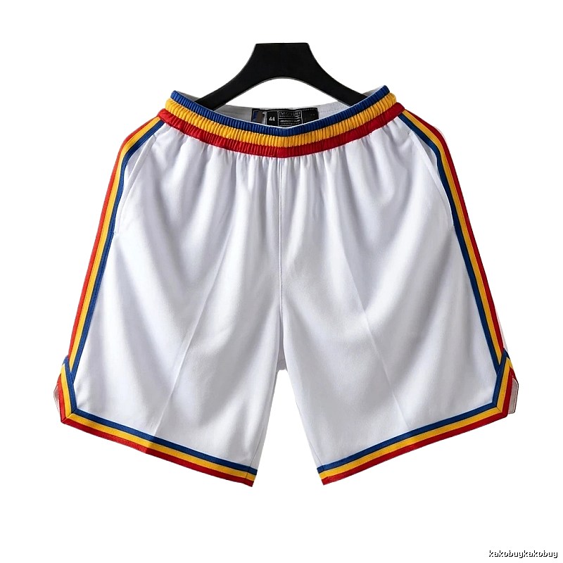 Curry series retro-style white shorts