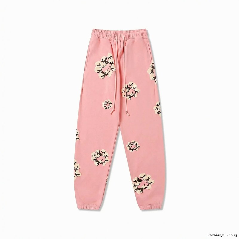 DENIM TEARS Floral Pink Sweatpants