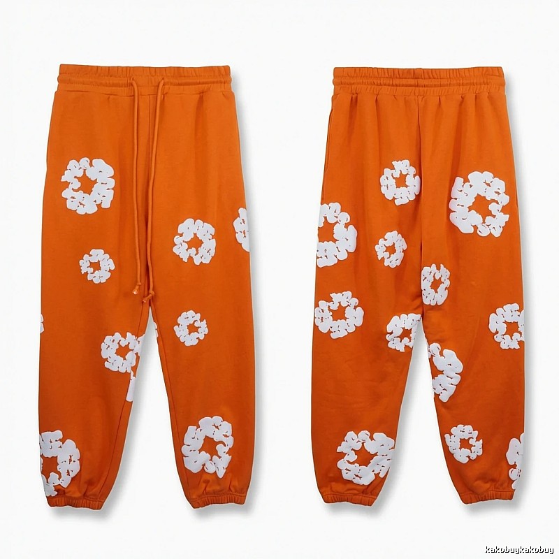DENIM TEARS Printed Casual Orange Pants