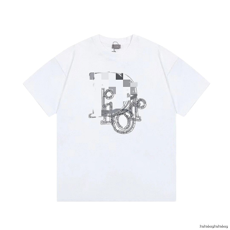 Dior Carriage Collection Minimalist Style White Short-sleeve T-shirt