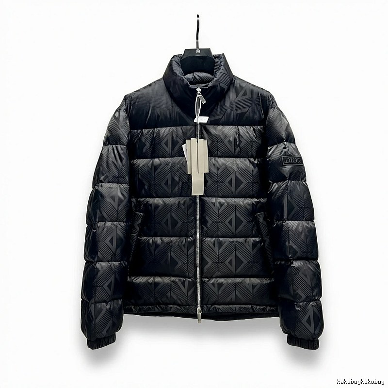 Dior diamond - checkered black down jacket