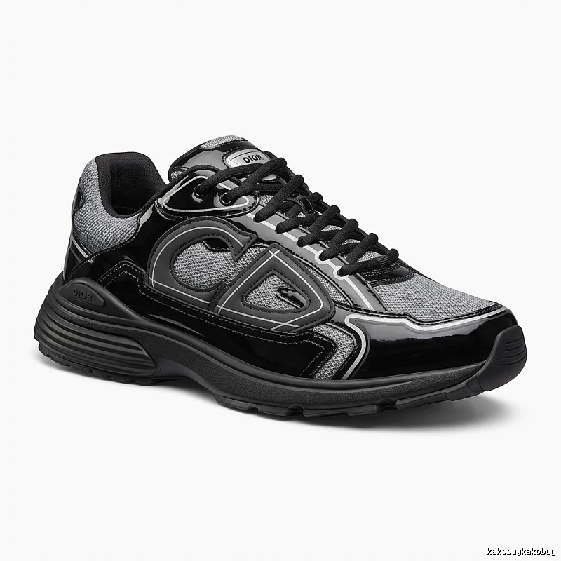 Dior retro-style black and grey sports shoes