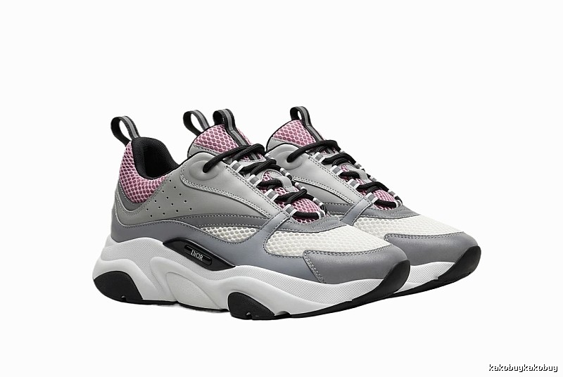 Dior retro-style gray-pink sports shoes