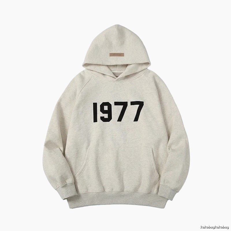 ESSENTIALS 1977 Style Light Grey Hoodie