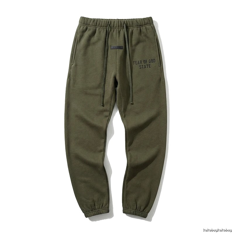ESSENTIALS casual style olive green sweatpants