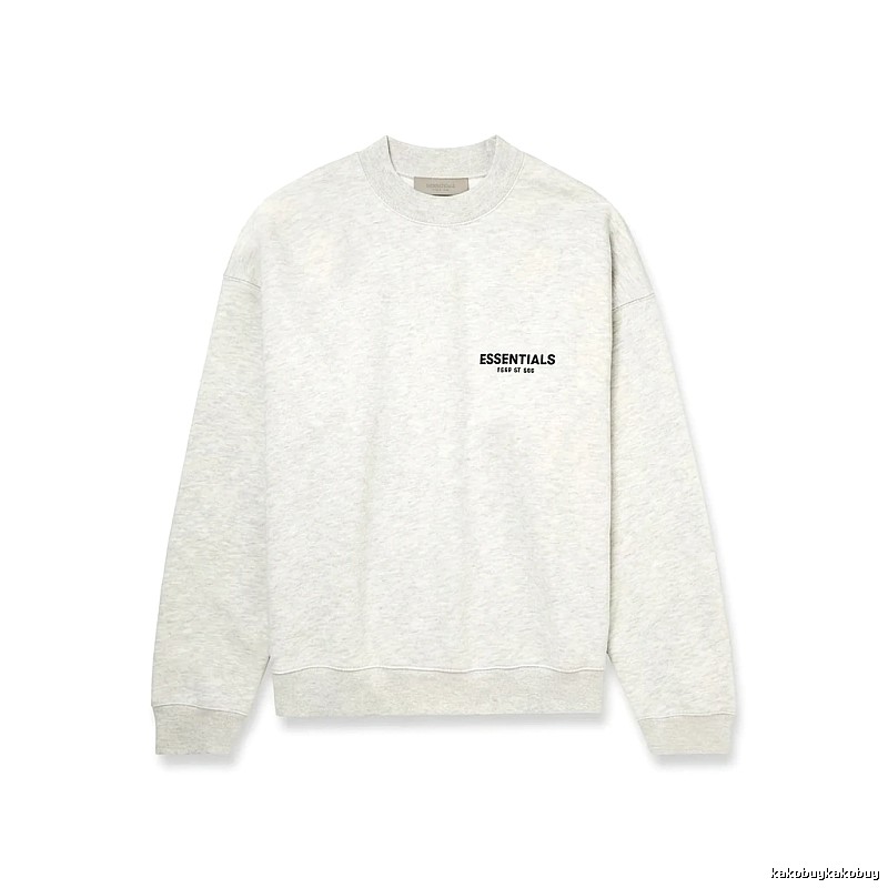 ESSENTIALS minimalist light gray sweatshirt