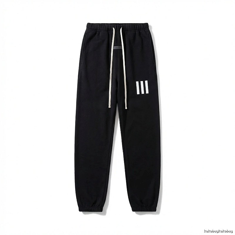 ESSENTIALS minimalist style black sweatpants