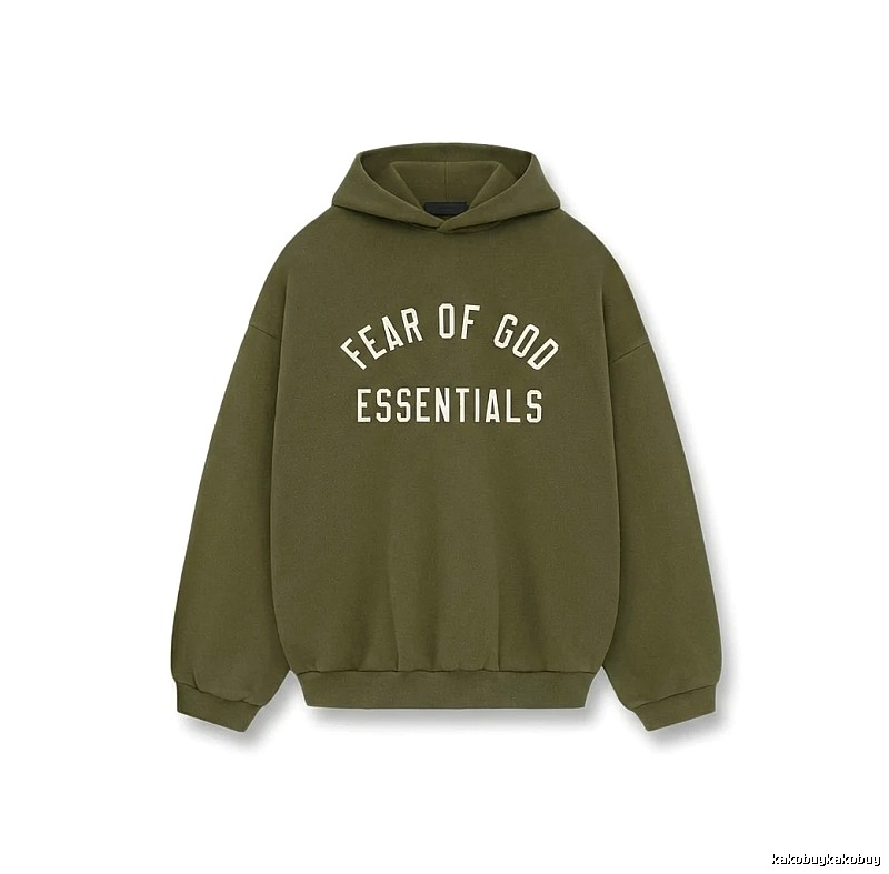 ESSENTIALS minimalist style olive green sweatshirt
