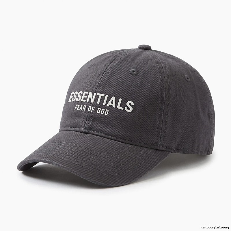 ESSENTIALS Vintage Style Grey Cap