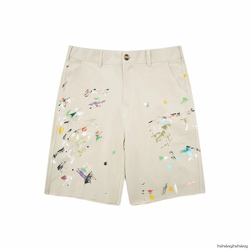 Gallery Dept Graffiti Style Beige Shorts