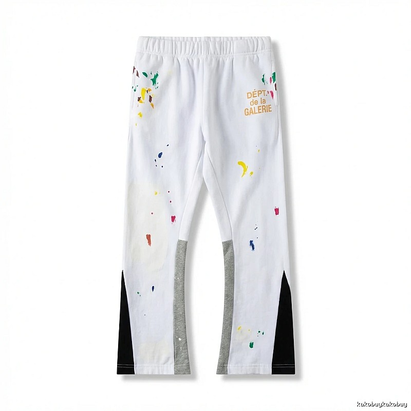 Gallery Dept Graffiti Style White Long Trousers
