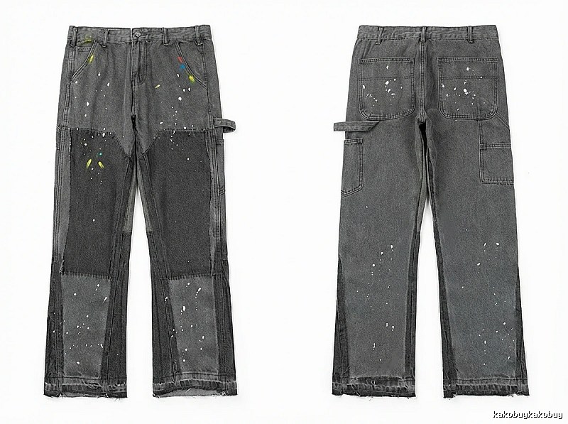 Gallery Dept. Stitched Graffiti Style Grey Pants