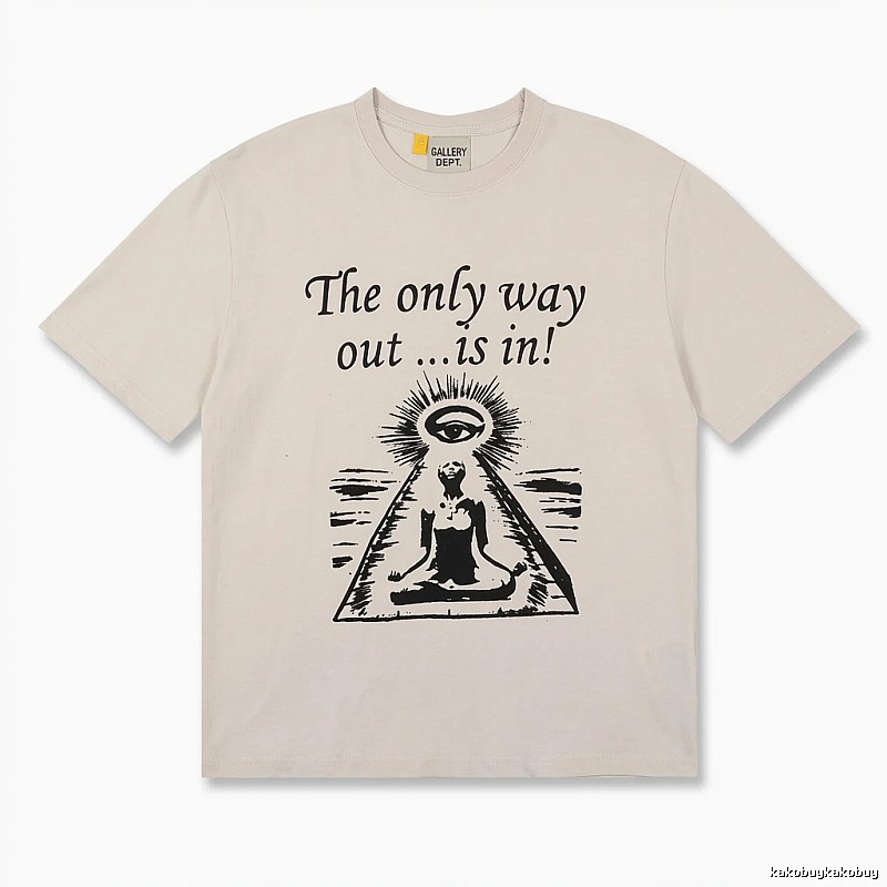Gallery Dept Trendy Cool Style Off-white T-shirt