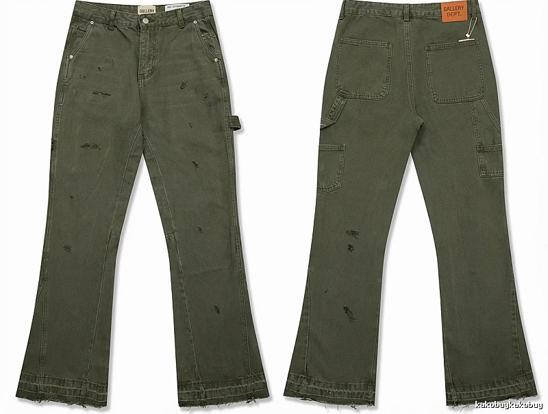 Gallery Dept. workwear style dark green pants