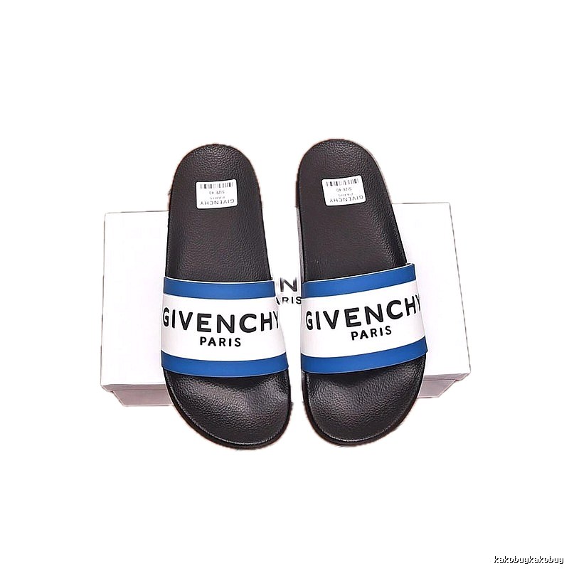 Givenchy Letter Print Streetwear-style Color-block Slides